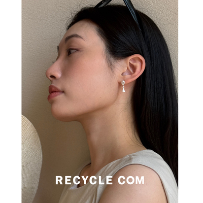 RECYCLE / 沙漏耳环 高级感时尚百搭精致气质日常通勤简约冷淡风