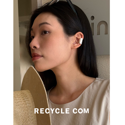 RECYCLE / 贝纹耳夹 时尚百搭素圈耳骨夹日韩ins小众设计感冷淡风