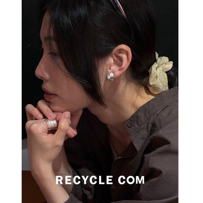 RECYCLE / 双环耳夹 韩系百搭文艺简约法式ins小众冷淡风设计感