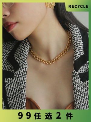 RECYCLE美式复古浮夸素链