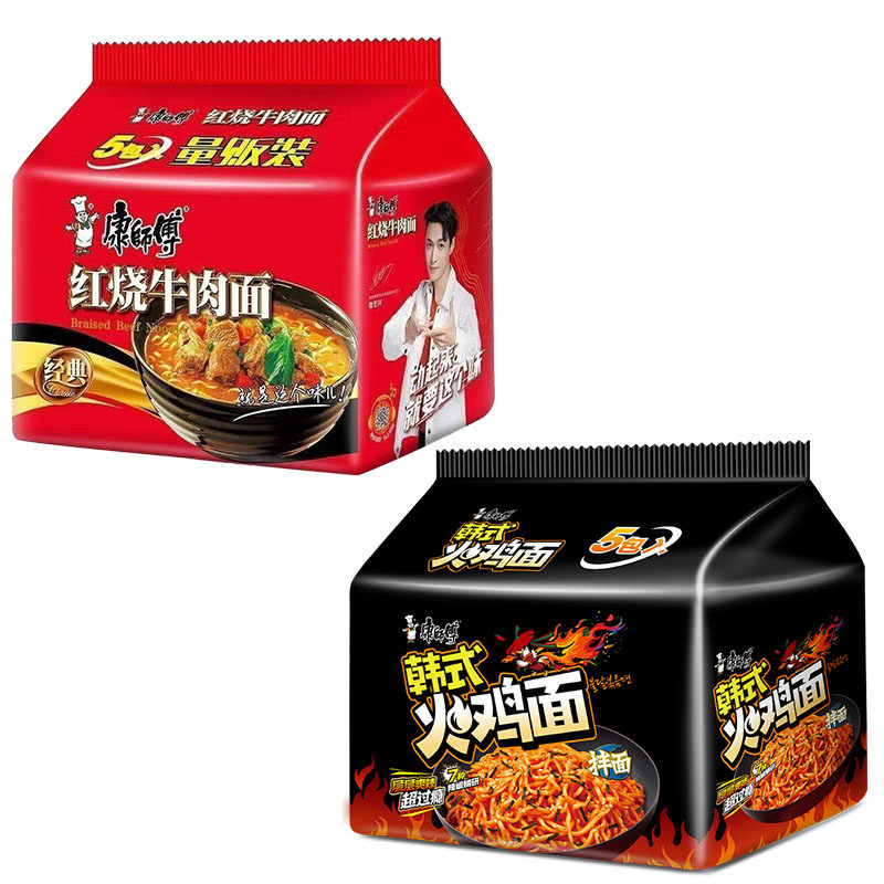 康师傅韩式火鸡面超辣方便面红烧牛肉面速食泡面干拌面宿舍夜宵