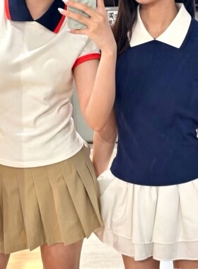 D 明星同款 女式拼色POLO