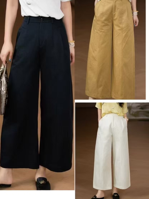 品牌订单九分休闲裤 索罗娜和亚麻面料