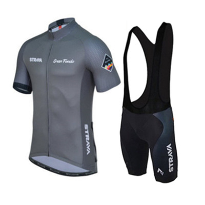 STRAVA 男款短袖春夏季新款自行车骑行套装透气