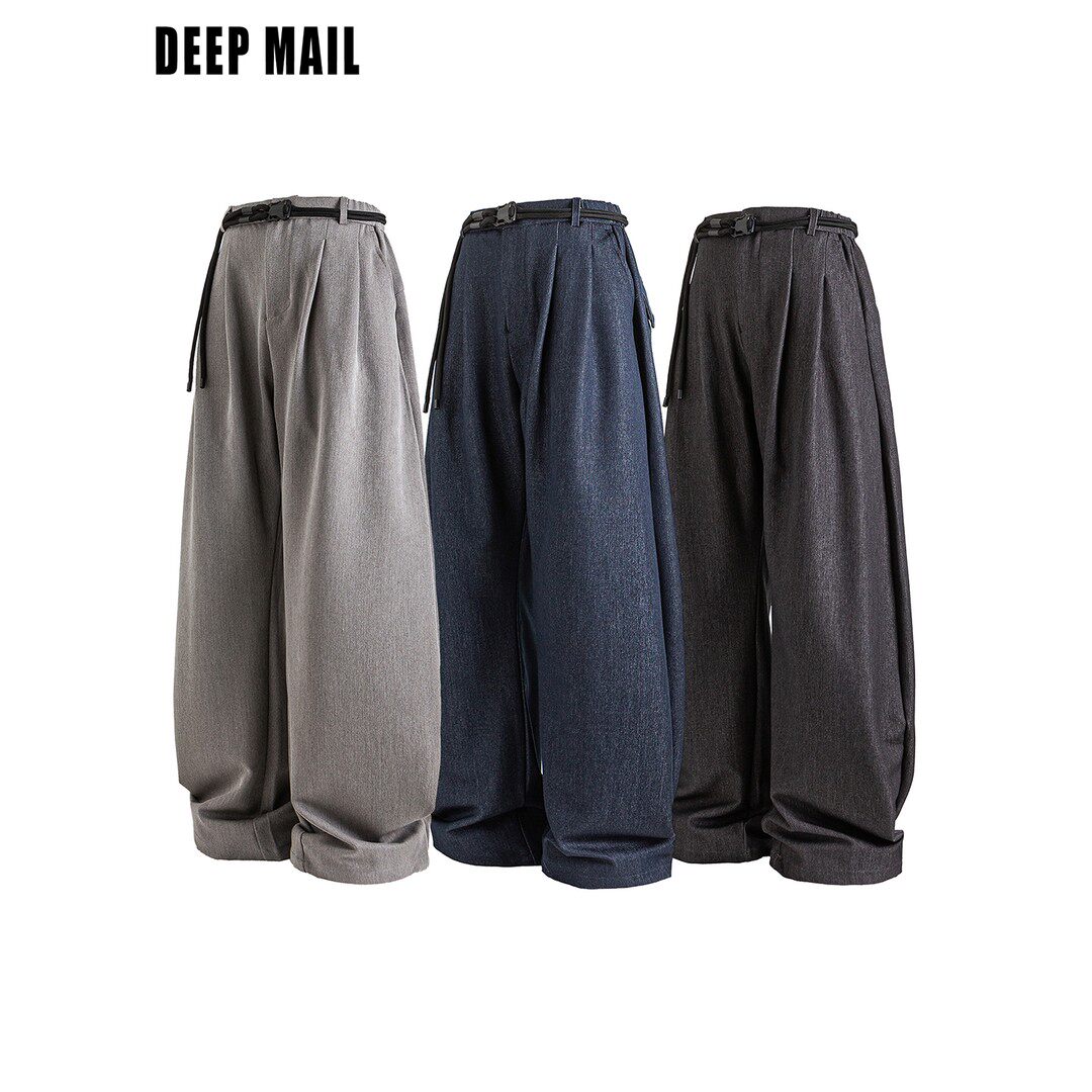 DEEPMAIL vintage复古西裤设计师款男秋冬季厚款垂感西装裤