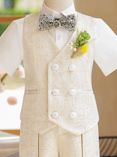 Детский классический костюм, костюм мальчика цветочника, жилет, в британском стиле