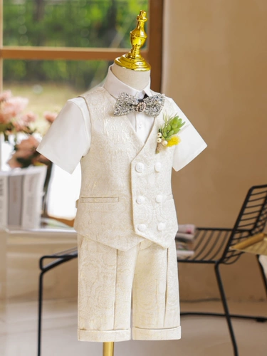 Детский классический костюм, костюм мальчика цветочника, жилет, в британском стиле