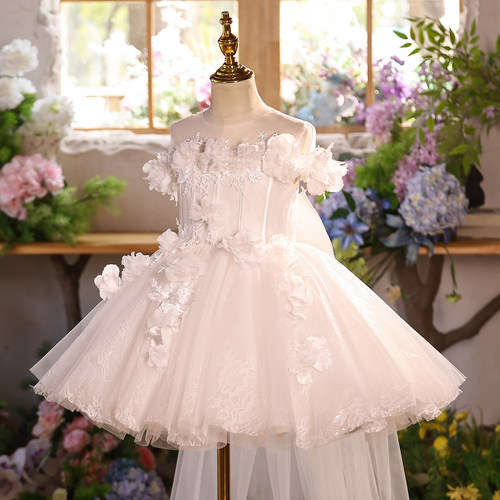 喜绒兔高端女童礼服婚纱裙
