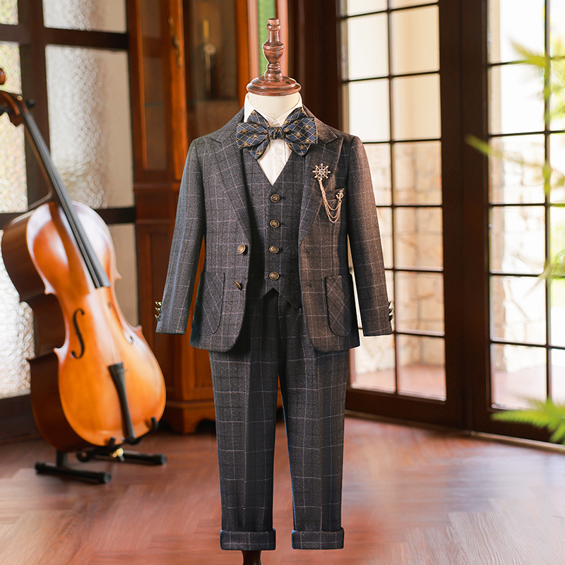 喜绒兔男童礼服儿童西装套装