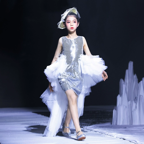 Платье, юбка, детский манекен головы, элитный костюм, коллекция 2022, китайский стиль, детский подиумный костюм