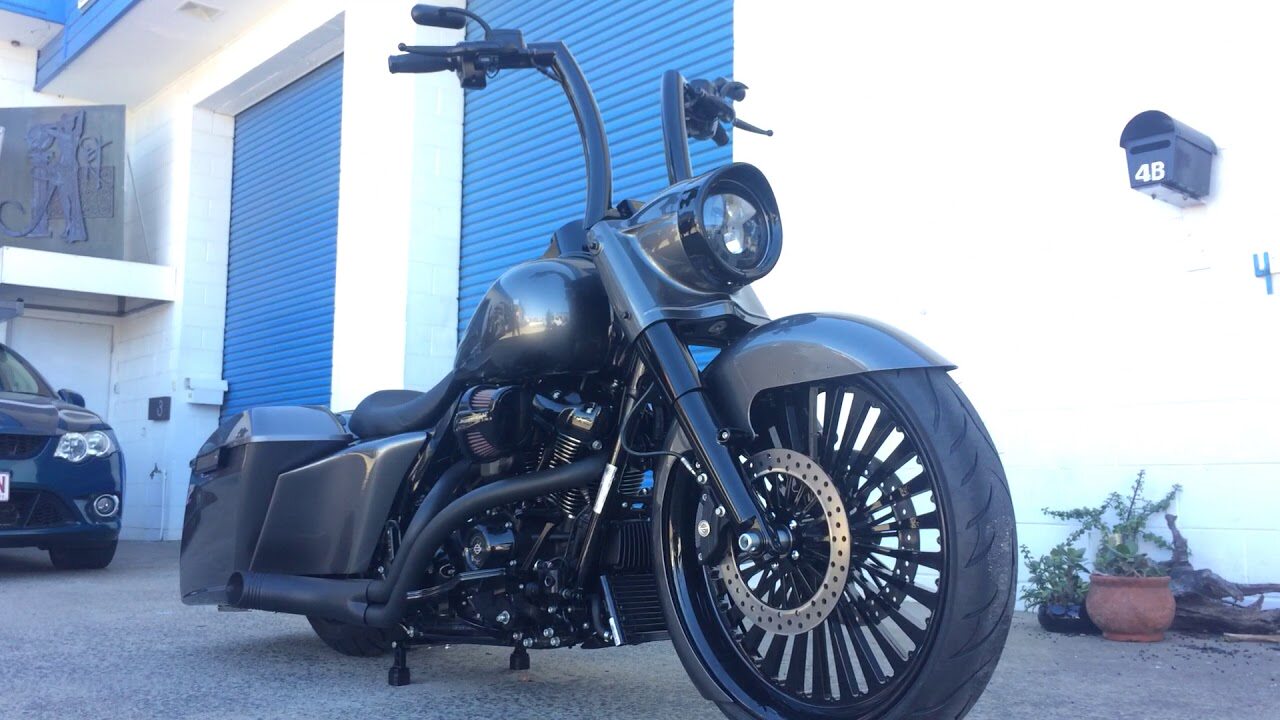 现货哈雷路王戴纳软尾肥仔突破者街霸肥霸改装车把2英寸高把镀铬