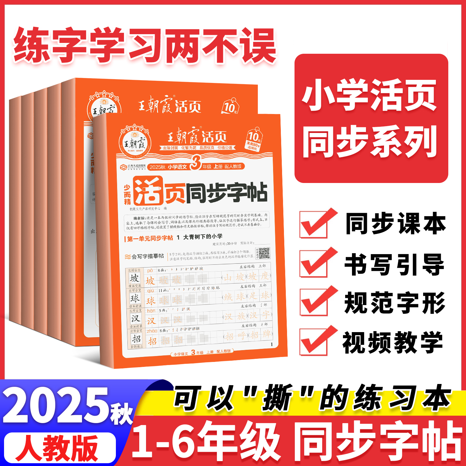 2025王朝霞活页同步练字帖