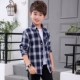 春装 中大童男童长袖 童装 纯棉新款 儿童格子衬衣男孩春秋潮衣服 衬衫