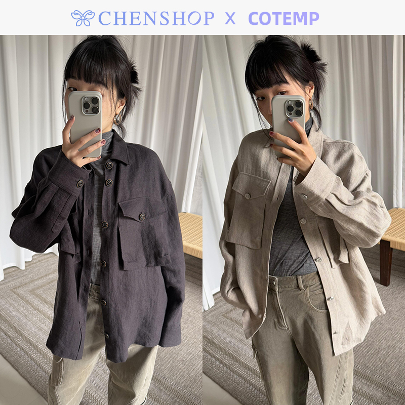 新款BoxJacket箱型翻领衬衫夹克