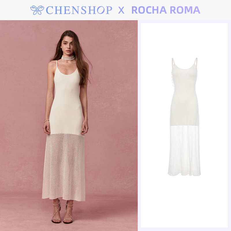 ROCHA ROMA时尚拼接镂空针织长裙连衣裙百搭女CHENSHOP设计师品牌 女装/女士精品 连衣裙 原图主图