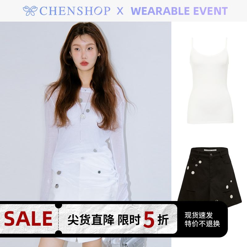 WEARABLEEVENT装饰针织长袖T恤