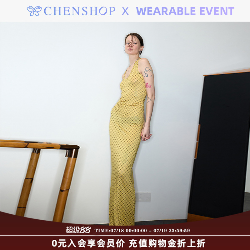 时尚春夏经典格纹印花背心女