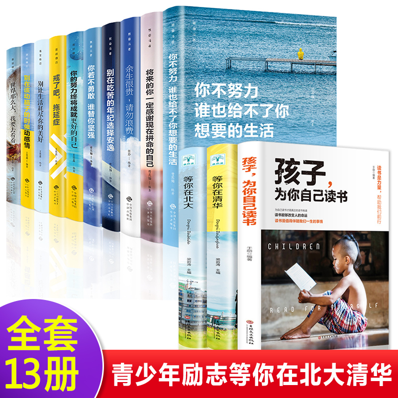 全13册你不努力谁也给不了你想要的生活没人能孩子为你自己读书清华