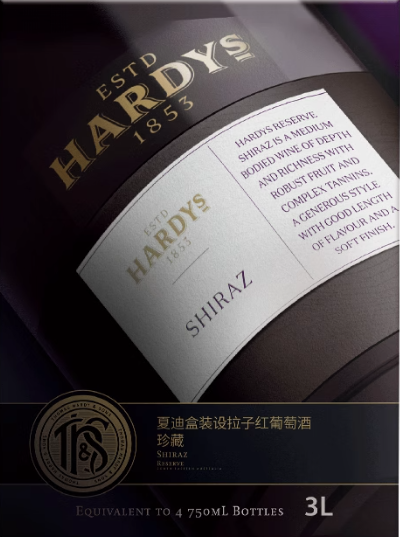 捷强joymax夏迪盒装系列设拉子(利乐包)3l澳大利亚产区原盒进口