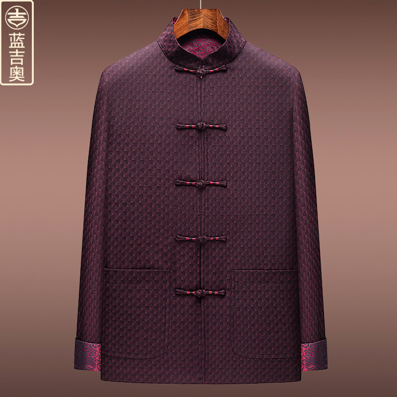 中年男士唐装棉服秋冬季中式男装爸爸爷爷中山装中老年中国风外套,男装,唐装,淘宝优惠券,粉丝福利购,淘宝优惠卷