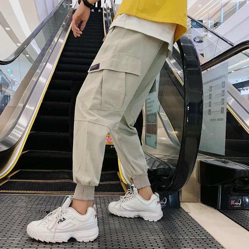 港风裤子韩版潮流男生束脚运动裤嘻哈潮牌工装口袋运动休闲九分裤|ruв категории Мужская одежда, брюки - от Buy2taobao.com для оказания профессиональной услуги покупки агента Taobao
