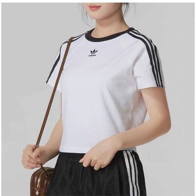 Adidas/阿迪达斯正品三叶草女士运动休闲透气短袖T恤JC8704