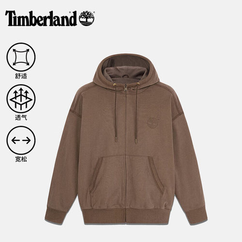 Timberland添柏岚男装25秋季新品户外防风休闲开衫针织夹克A6NC3