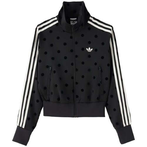 Adidas阿迪达斯三叶草女款波点韩版宽松运动夹克休闲外套KV1166