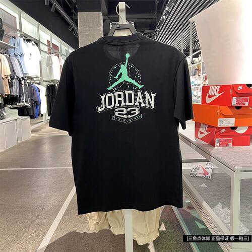 耐克2025新款JORDAN男子运动休闲印花纯棉透气短袖IM3354-010-047