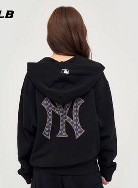 MLBNY老花大标夹克2025新款男女装连帽运动服外套3ATRM0544