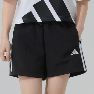 adidas阿迪达斯短裤女25年春夏新款休闲舒适运动梭织短裤 JE1309