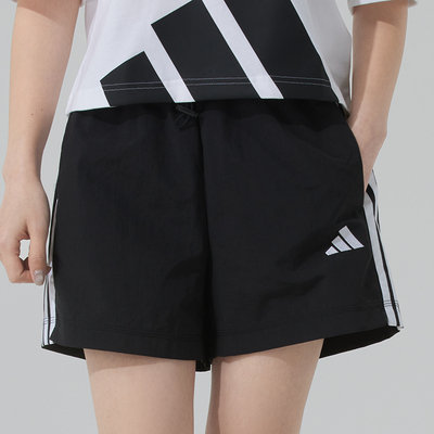 adidas阿迪达斯短裤女25年春夏新款休闲舒适运动梭织短裤 JE1309