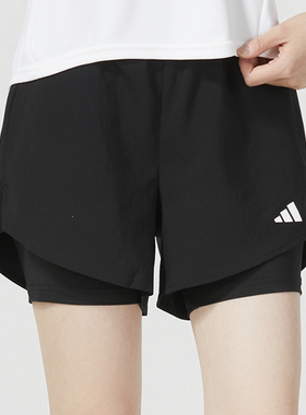 阿迪达斯梭织短裤女运动裤跑步健身HN1044 HS8614 HR7867 IU1140