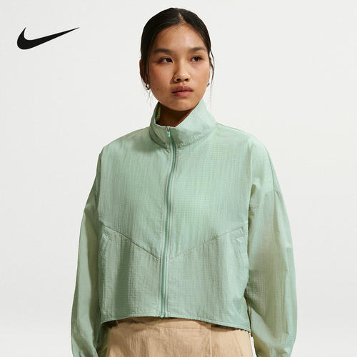 NIKE耐克女子轻薄外套夏季新款皮肤衣透气梭织运动夹克IF0588-006