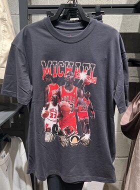 NIKE耐克JORDAN女25夏新款印花运动圆领短袖T恤HJ0191-045