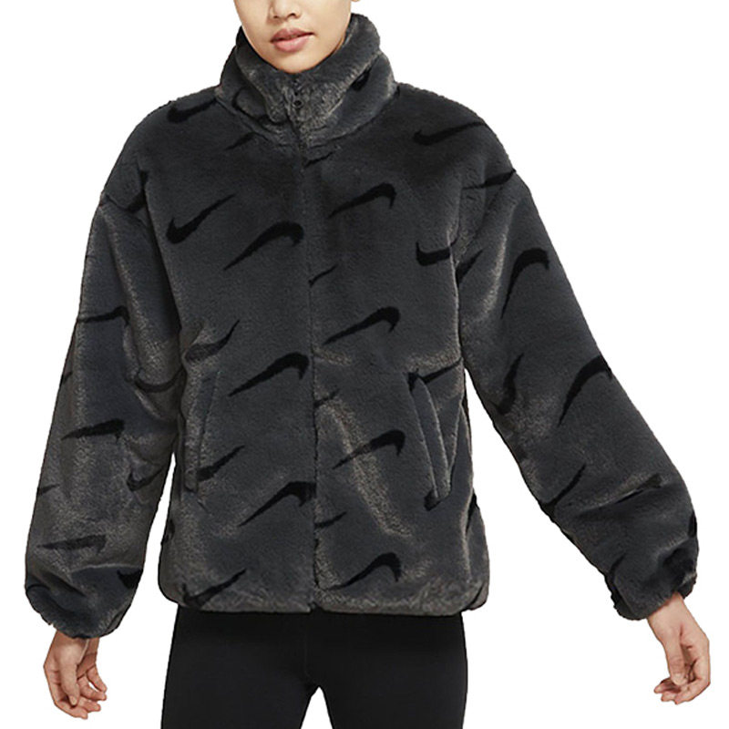nike耐克2022秋冬新保暖毛绒人造皮草貂绒外套女dq6843-070-072