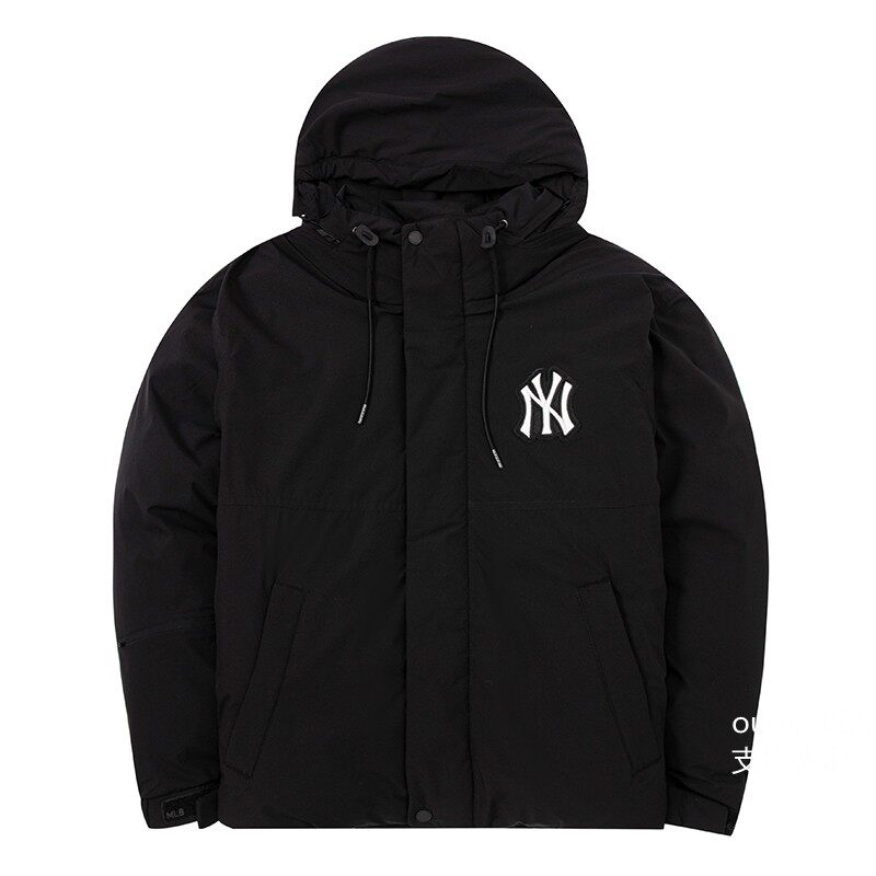 MLB男女羽绒服2023年春新款NY运动保暖连帽外套3ADJB1126
