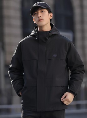 New Balance连帽外套男装女装春季新款情侣休闲运动服NB工装夹克