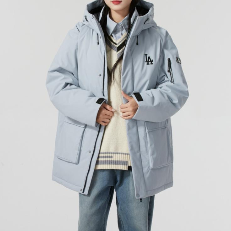 MLB宽松羽绒服男女装2024冬季新款保暖运动服外套3ADJB1446