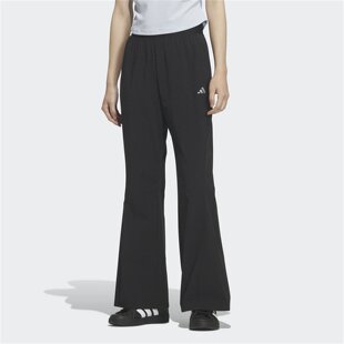 Adidas阿迪达斯女裤子2026夏季新款舒适透气宽松长裤喇叭裤KH2621