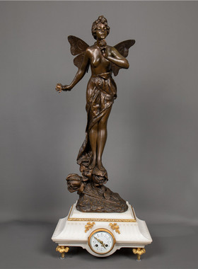 法国大理石底座纯铜座钟