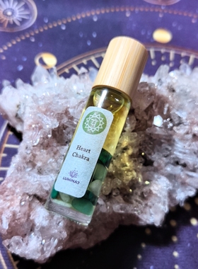 LUMINA7心旋爱的中心能量水晶滚珠瑜伽冥想精油