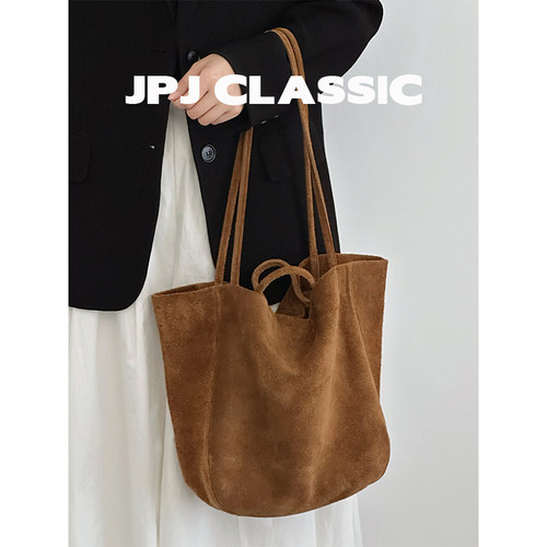 jpjclassic磨砂牛皮通勤托特包