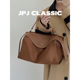 jpjclassic新品 牛皮波士顿包女单肩斜挎枕头包复古风手提通勤包