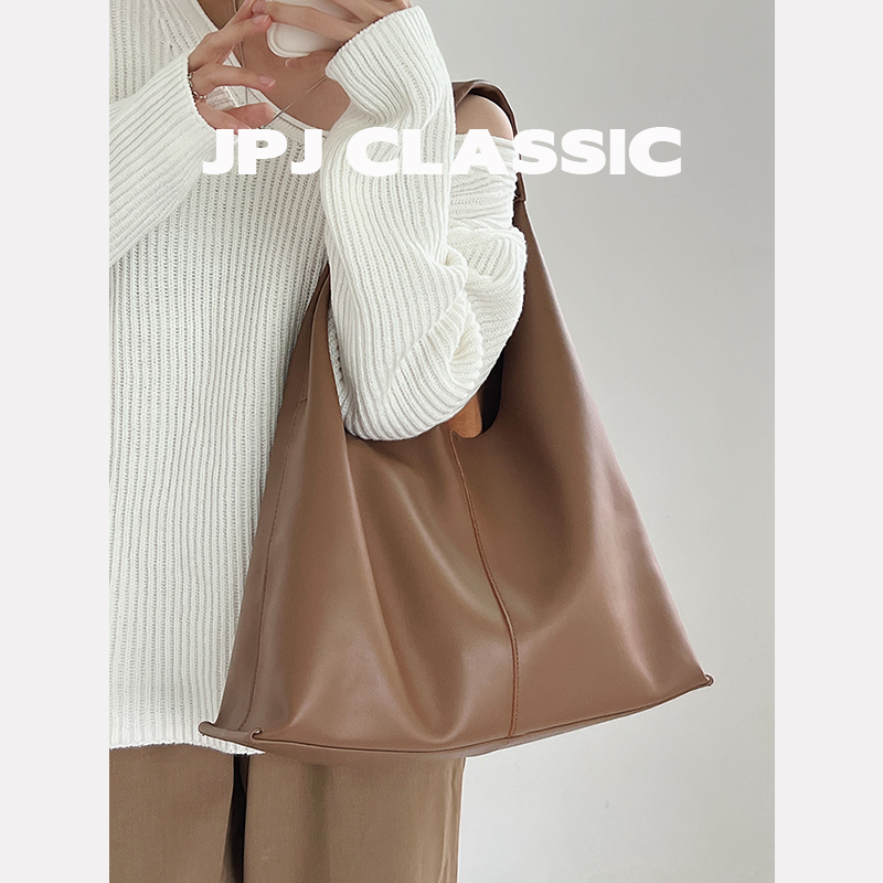 jpj牛皮托特包女通勤妈咪包