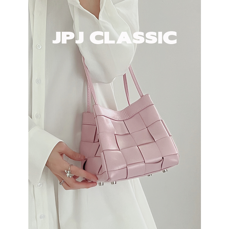 jpj牛皮编织包女可爱翅膀包