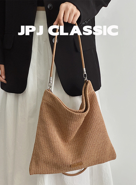jpjclassic夏日新款轻便草编包女旅游简约单肩斜挎通勤包腋下包