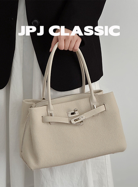 jpjclassic头层牛皮凯莉包女单肩斜挎通勤包城市风软包百搭手提包