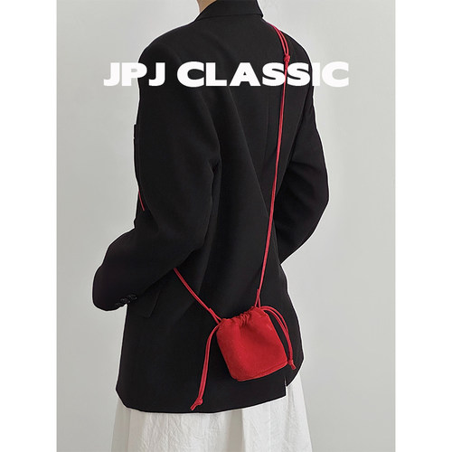 真皮小福袋口红包挂件包