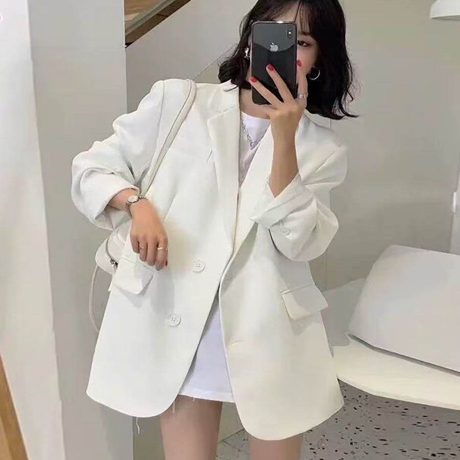 2026年春季新款白色西装女外套休闲小众韩系西服小个子chic上衣潮